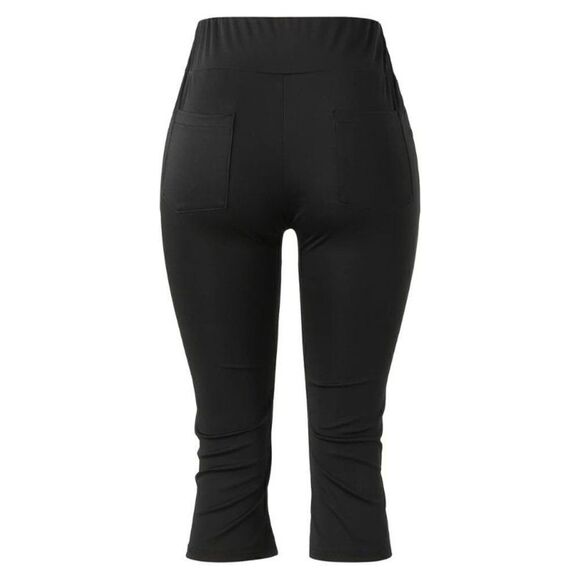 Women's High Waist Pocket Yoga Pants Tummy Control Size S Black - Picture 2 of 6